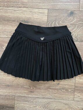 Varsity Spirit Black Pleated Cheerleading Skort Skirt Shorts Size Small